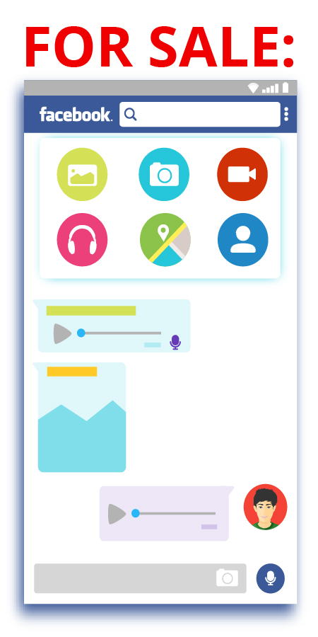 Facebook data for sale graphic